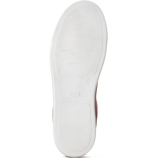 Base London Tucker Leather Men's Burnt Tan Trainers - Image 3