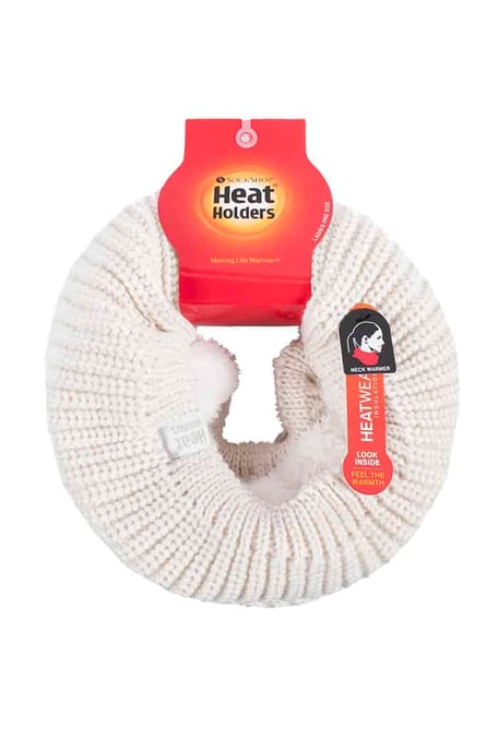 Señoras grueso invierno cálido forro polar Chunky Calentador de cuello térmico de punto - Image 2