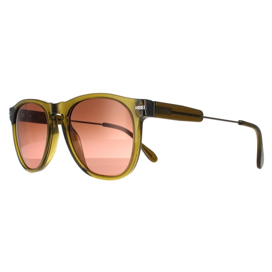 Serengeti Round Mens Gunmetal Olive Polarized Drivers Gradient Amboy