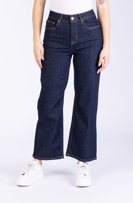 Quinn Ladies Jeans Raw Denim Wide Leg