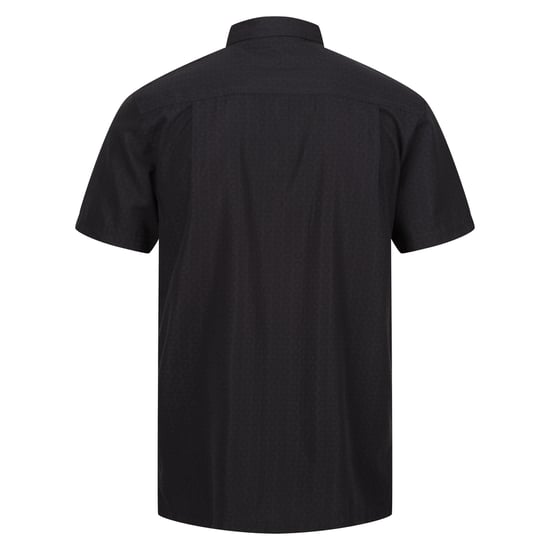 Regatta Mens Mindano VIII Patterned Short-Sleeved Shirt (Ash/Black)