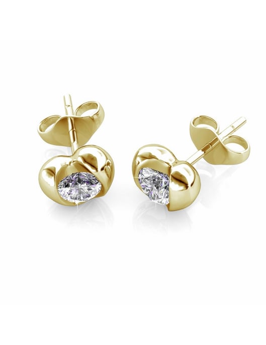 Pendientes Simply Love - Oro y Cristal - Image 3
