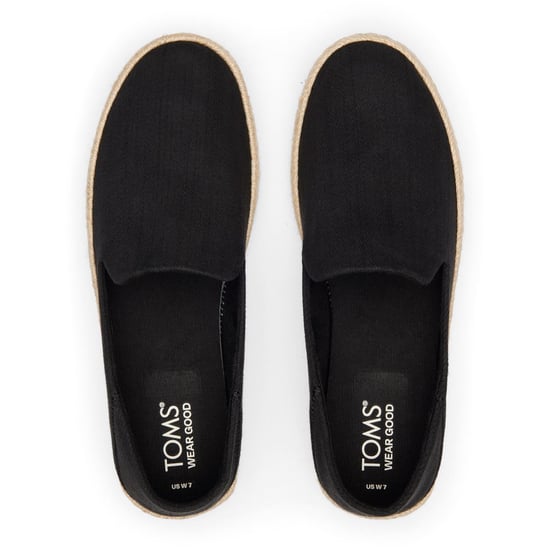 TOMS Carolina 100% Cotton Women's Black Espadrilles - Image 4