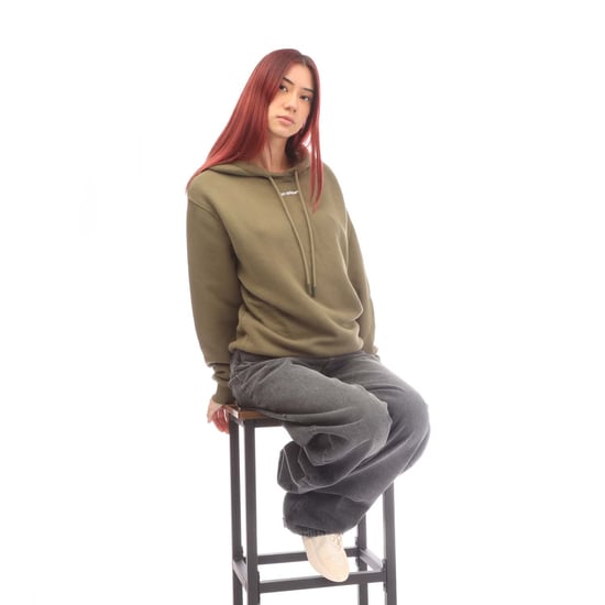 Off-White Flock Chine Flower Arrow sudadera con capucha verde militar - Image 4