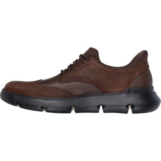 Skechers Garza Sully Leather Men's Cocoa Lace-Up Shoes - Image 4