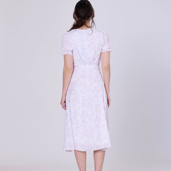 Flared empire dress with liberty print - Image 4