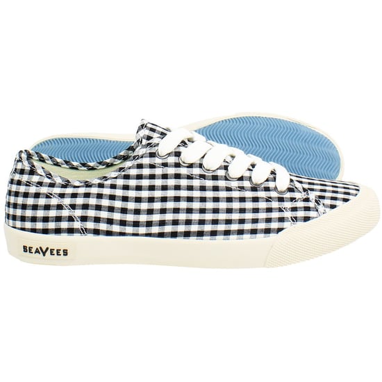 Seavees Monterey Americana Zapatillas Plimsolls Mujer Negro/Blanco - Image 4