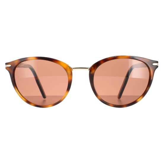 Serengeti Round Womens Shiny Havana Mineral Polarized Drivers Brown Elyna