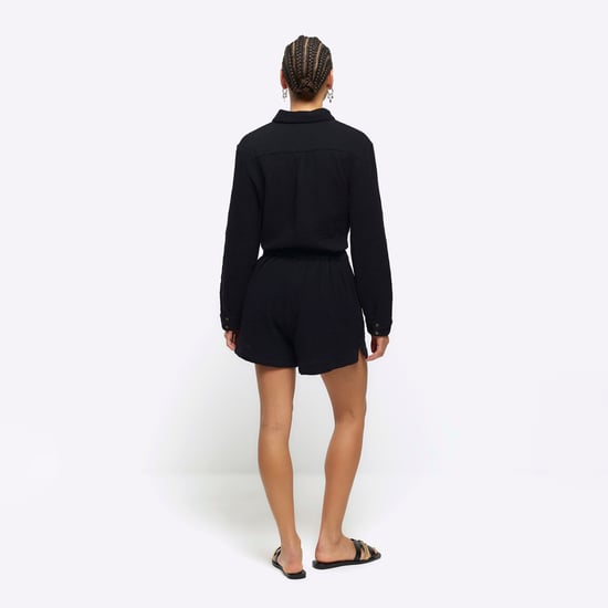 River Island Womens Elasticated Shorts Black