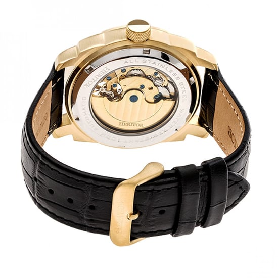 Reloj Heritor Automático Helmsley Semi-esqueleto con Correa de Cuero - Image 2