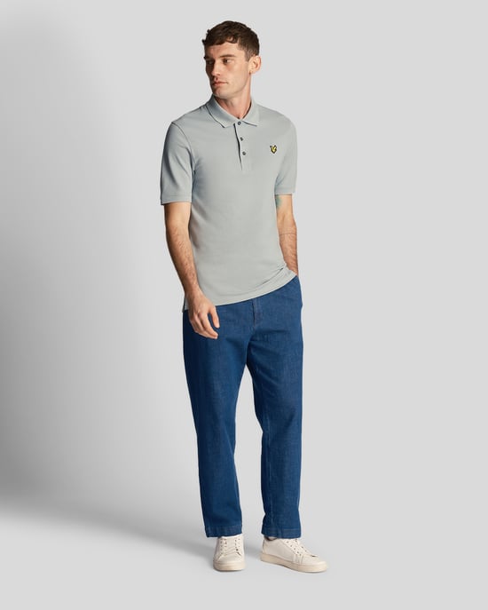 Lyle Scott Polo liso azul pizarra - Image 2