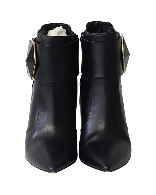 Nicholas Kirkwood Hexagon Ankle Boots in Black Leather - Image 2