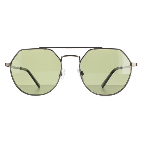 Serengeti Aviator Unisex Matte Gunmetal Saturn Polarized Green 555nm Shelby