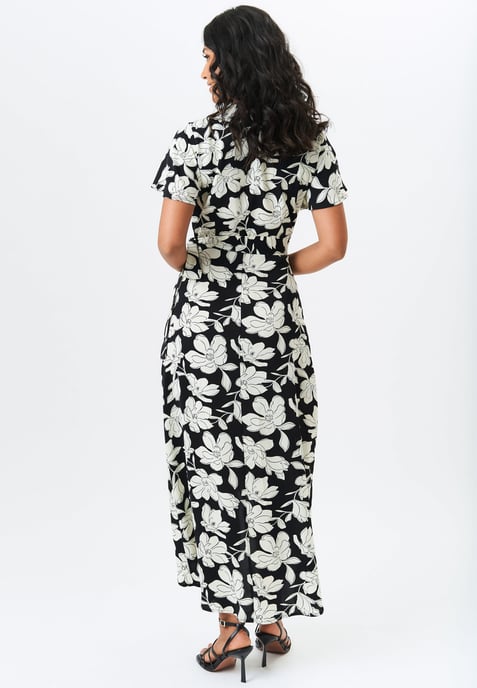 Vestido midi cruzado con estampado floral - Image 4