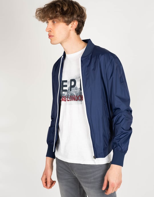 Invicta Chaqueta Bomber del hombre Blanco, azul - Image 1