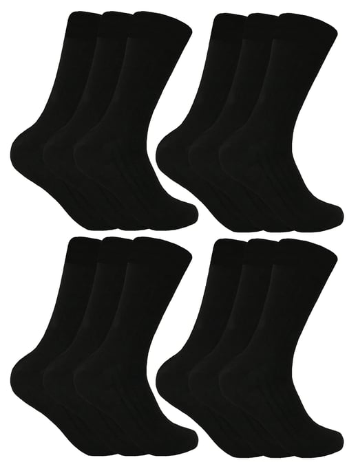 Sock Snob - 12 Pares de Calcetines de Lana para Senderismo - Negro - Image 1