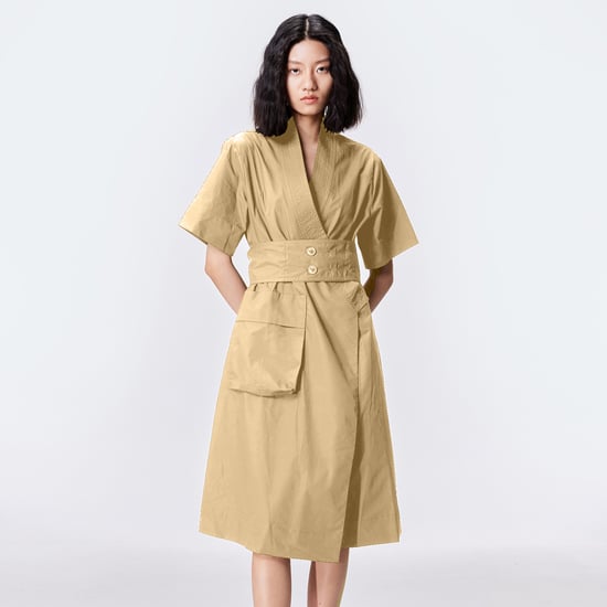 Cotton kimono wrap dress