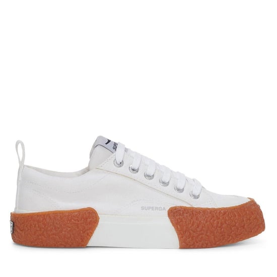 Superga Unisex Adult 2660 Stripe Big Bumpers Trainers (White/Gum) - Image 1