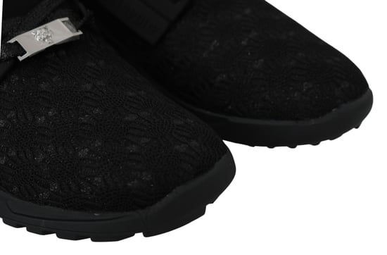 Plein Sport Women's Black Polyester Runner Beth Sneakers Shoes