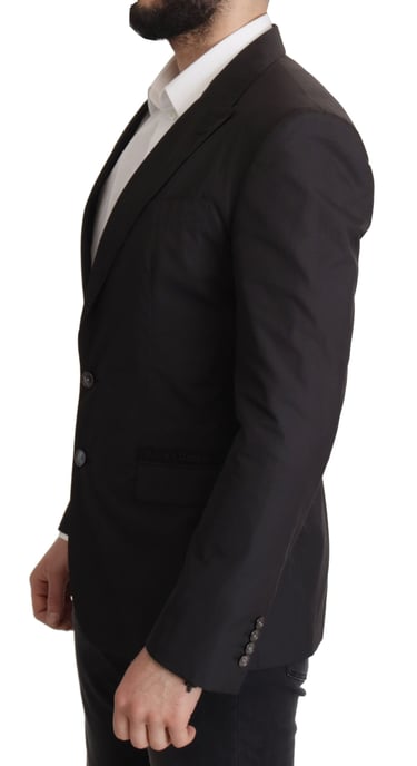 Blazer de hombre de una sola botonadura TAORMINA negro de Dolce & Gabbana - Image 4