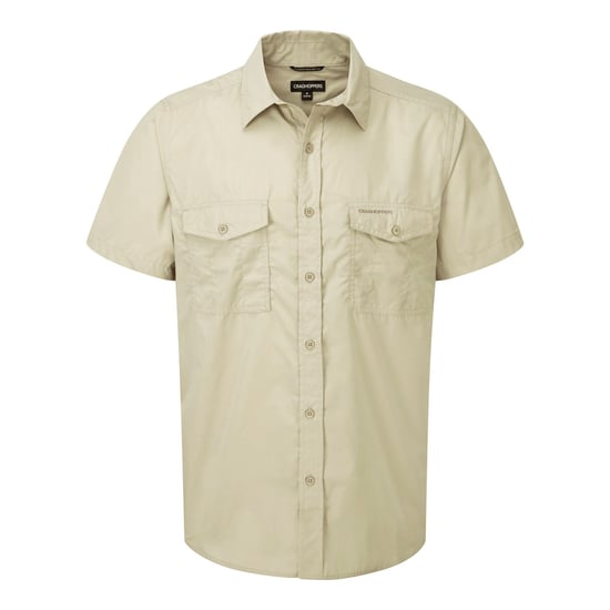Craghoppers Mens Kiwi Short-Sleeved Shirt (Oatmeal Grey)