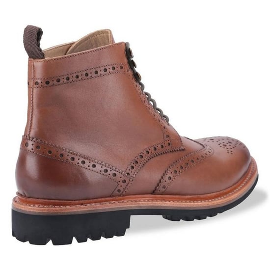 Cotswold Mens Rissington Commando Lace Up Leather Dress Boot (Brown) - Image 2