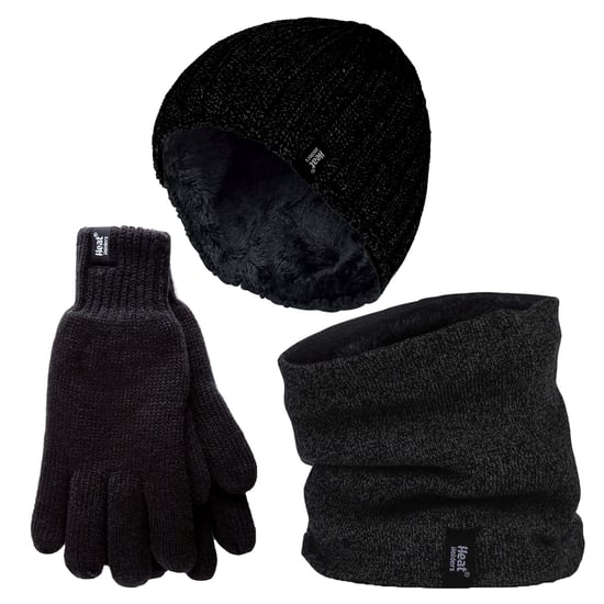 Set de Gorro, Cuello y Guantes para Hombre | Calentadores | Accesorios de Invierno - Negro - Image 1