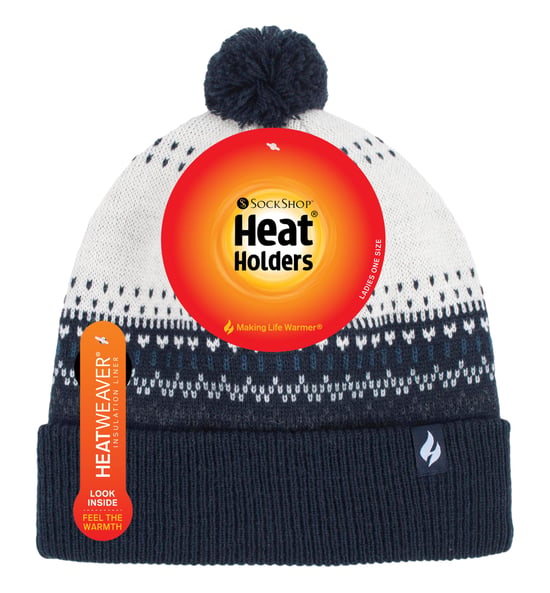 HEAT HOLDERS - Señoras / Mujeres de punto Beanie Bobble Hat con Pom Pom - Image 2