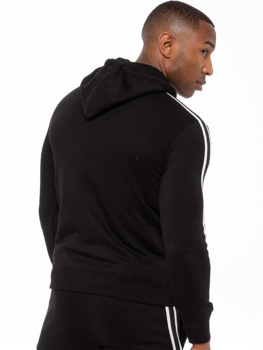 Enzo | Conjunto de chándal con capucha y cremallera para hombre - Negro - Image 4