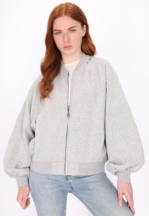 Dreimaster Sweat-jacket women Grey melange - Image 3