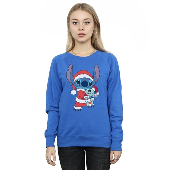 Disney Womens/Ladies Lilo And Stitch Stitch Christmas Sweatshirt (Royal Blue)