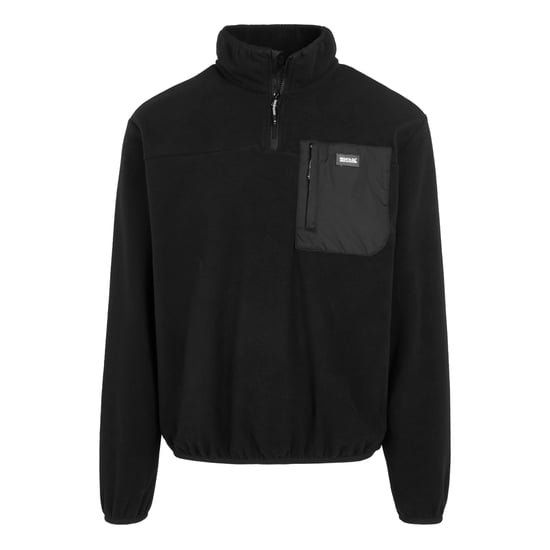 Regatta Mens Frankie Half Zip Fleece Top (Black) - Image 1