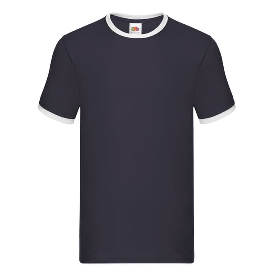Fruit of the Loom Mens Ringer Contrast T-Shirt (Navy/White) - Image 1