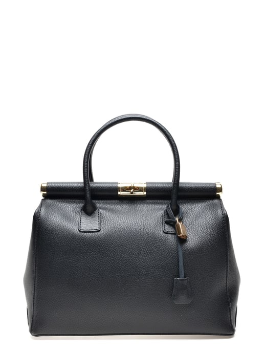 Renata Corsi SS22 RC 1754 Black Leather Bag - Image 1