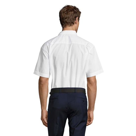 SOLS Unisex Adult Bristol Plain Poplin Business Shirt (White) - Image 2