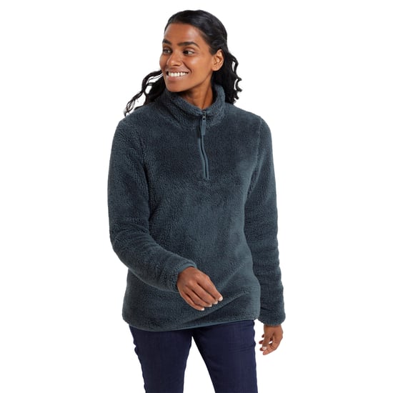 Mountain Warehouse Womens/Ladies Teddy Fleece Quarter Zip Fleece Top (Green) - Image 5