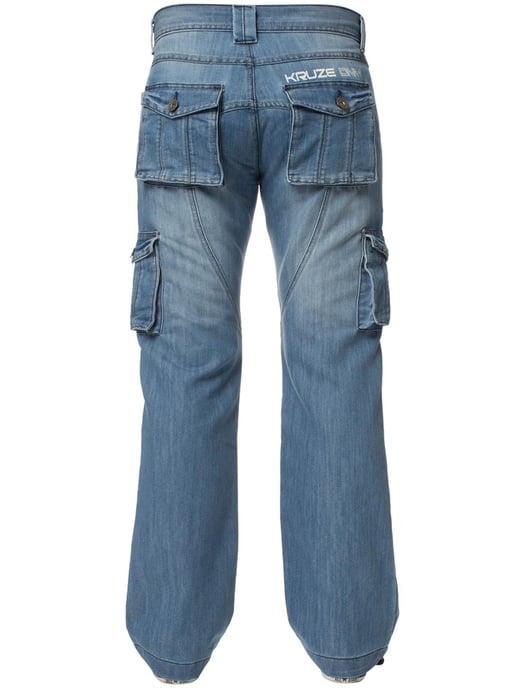 Kruze | Vaqueros de combate cargo para hombre - azul claro - Image 3
