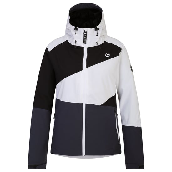 Dare 2B Womens/Ladies Ice Colour Block Ski Jacket (White/Ebony Grey)