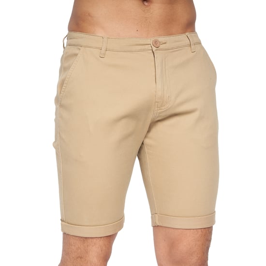 Crosshatch Mens Sinwood Chino Shorts (Sand) - Image 1