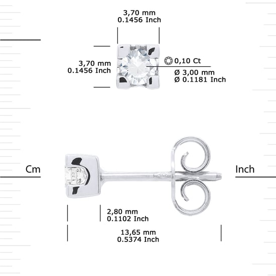 DIADEMA - Earrings with Diamonds - White Gold