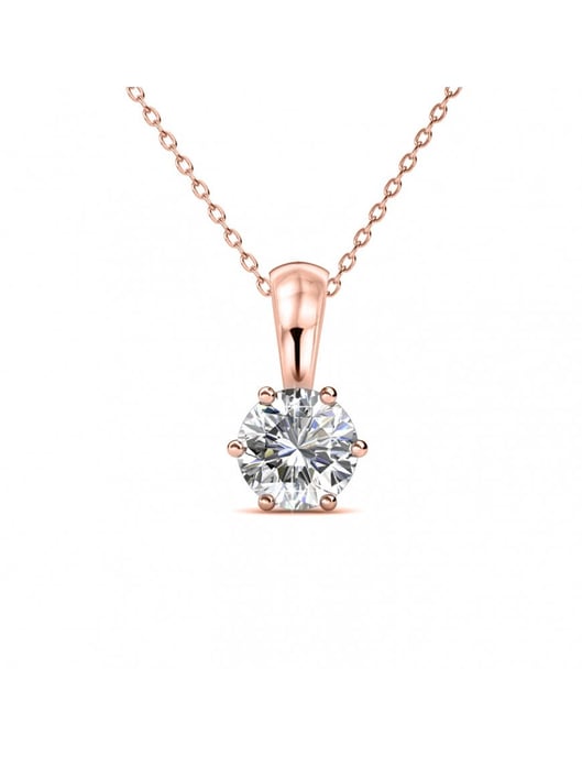Colgantes con Piedras de Nacimiento - Oro Rosa y Cristal - Image 1