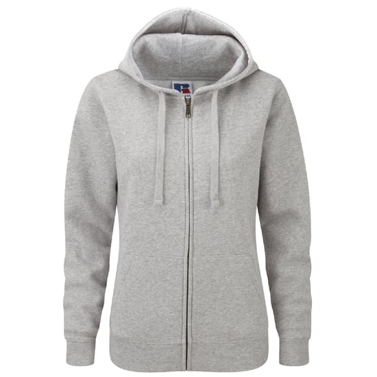 Russell Ladies Premium Authentic Zipped Hoodie (3-Layer Fabric) (Light Oxford)