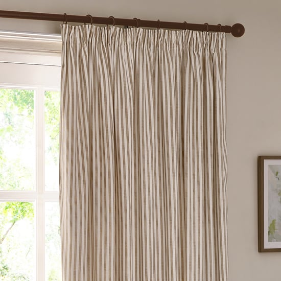 Cortinas de algodón con pliegues de lápiz a rayas Yard Hebden - Image 4
