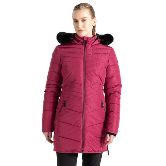 Dare 2B Womens/Ladies Striking IIII Mid Length Padded Jacket (Hydrangea Pink) - Image 4