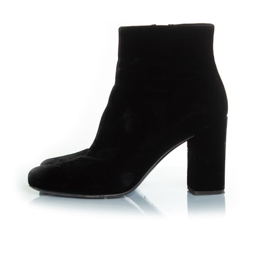 velvet ankle boots in black - Image 2