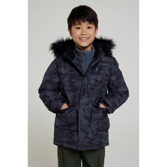 Mountain Warehouse Childrens/Kids Ranger Camouflage Water Resistant Jacket (Black)