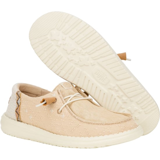 HEYDUDE Wendy Crafted Boho Cotton Women's Tan Loafers - Image 3