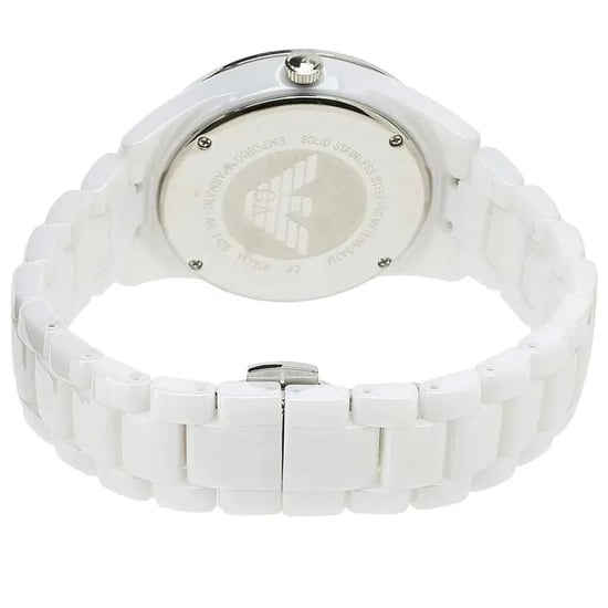 Emporio Armani AR1456 Ceramica Crystal White Ladies Watch
