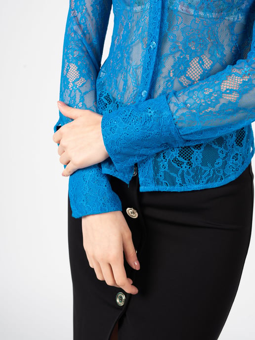 Pinko Camisa Cortese de mujer azul - Image 5