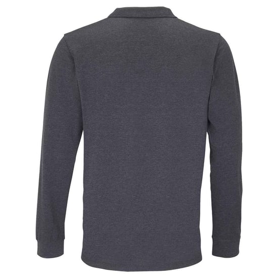SOLS Unisex Adult Planet Long-Sleeved Polo Shirt (Charcoal Melange) - Image 2